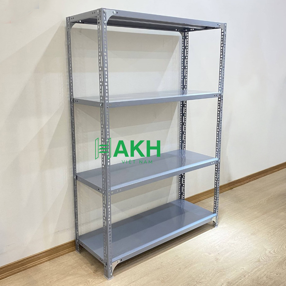 kệ sắt v lỗ 4 tầng lắp ghép đa năng