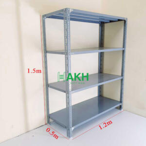 Kệ sắt V Lỗ Đa Năng Dài 1,2m x Rộng 0,5m x Cao 1,5m x 4 Tầng