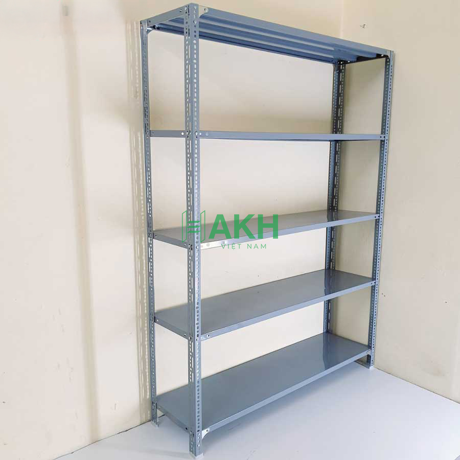 Kệ Sắt V Lỗ Đa Năng Dài 1,5m x Rộng 0,4m x Cao 2m x 5 Tầng