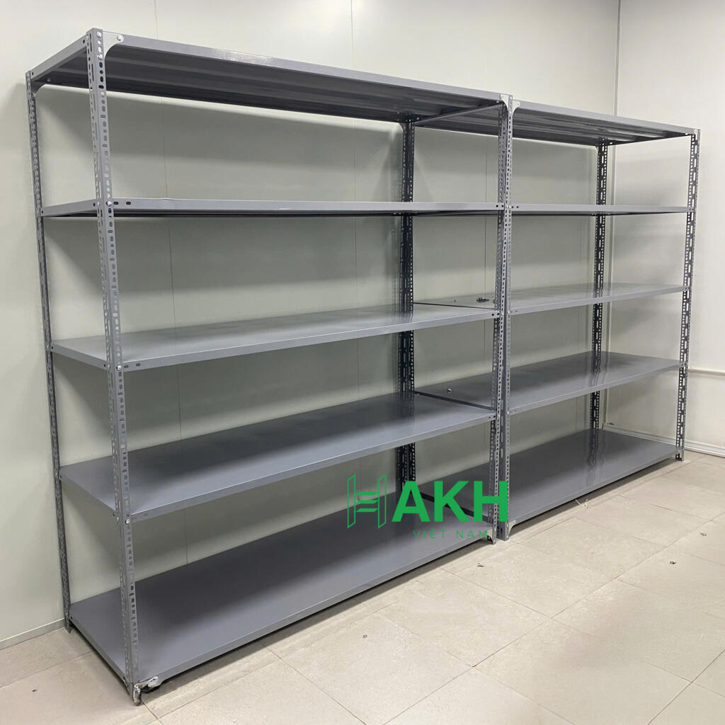 kệ sắt v lỗ 5 tầng dài 1,5m x rộng 0,6m x cao 2m