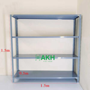 Kệ sắt V Lỗ Đa Năng Dài 1,5m x Rộng 0,5m x Cao 1,5m x 4 Tầng