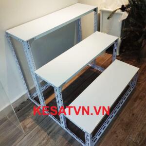 Hướng dẫn lắp đặt kệ sắt bậc thang, kệ tam v lỗ đơn giản và nhanh nhất