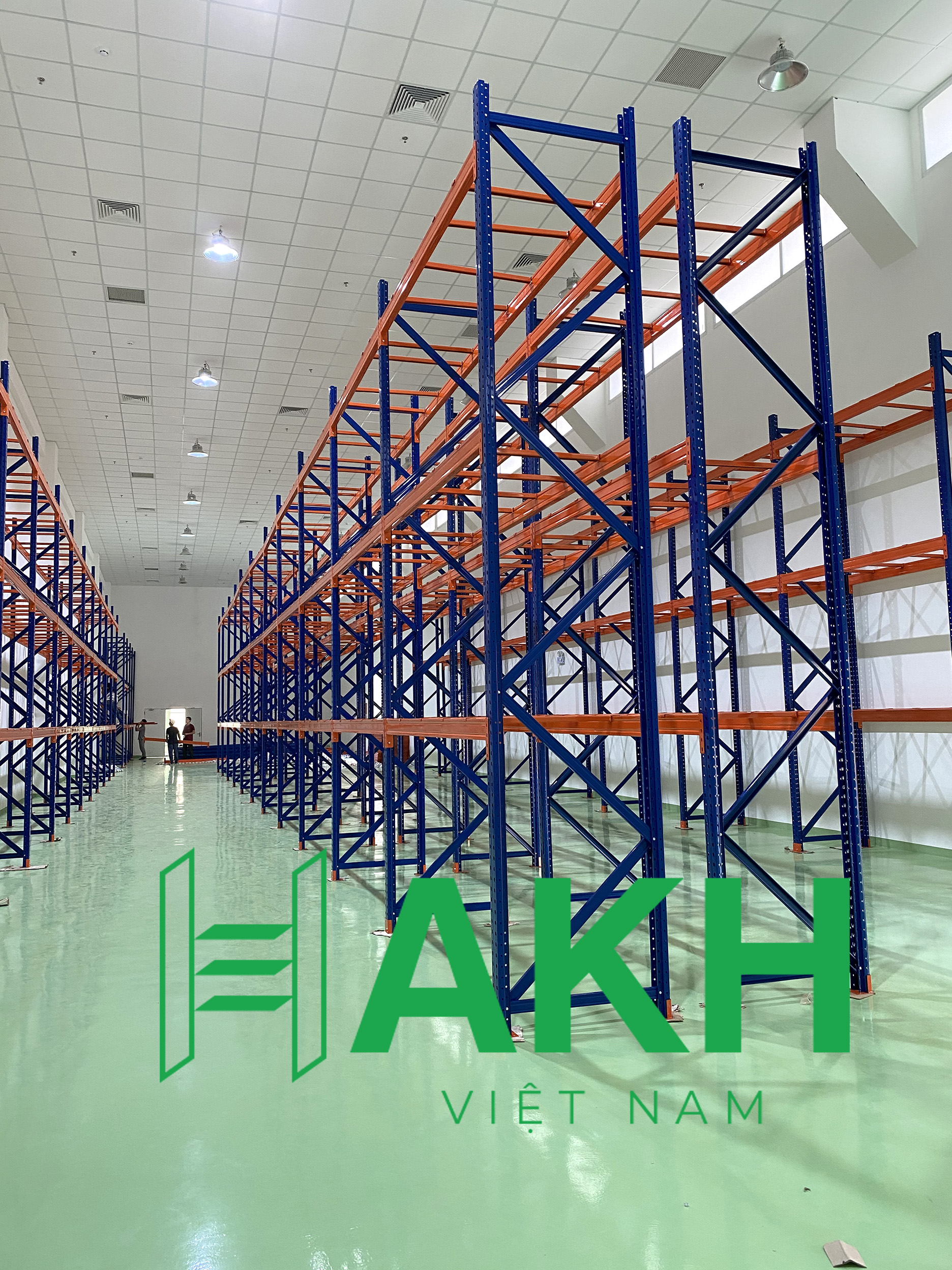 Dự kệ công nghiêp chứa pallet để trong kho nguyên liệu được phẩm BigFA - Phân Kho 1
