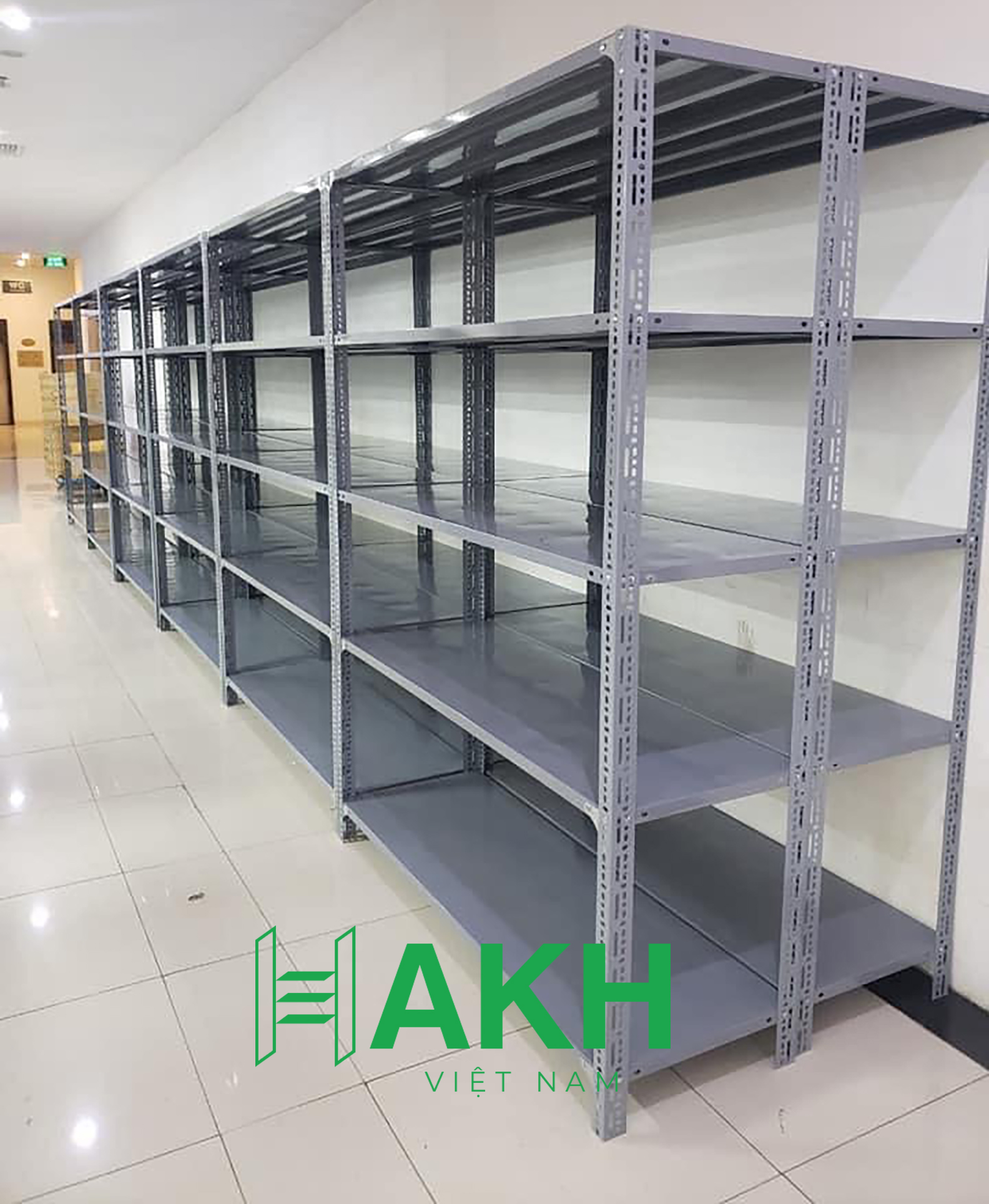 Kệ sắt v lỗ 5 tầng lắp ghép đa năng