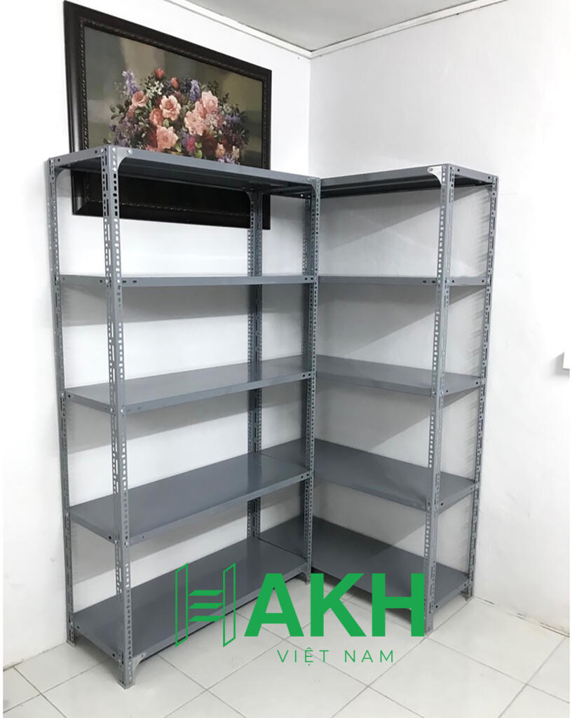 Kệ sắt v lỗ đa năng 5 tầng lắp ghép